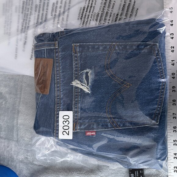 Levis Jeans Wedgie Straight Leg Distressed Mid-Rise Light Wash Size 29 - Picture 15 of 15